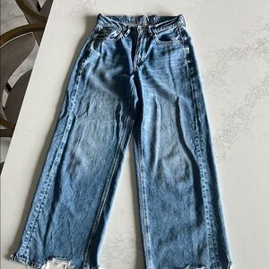 Women's Blue Wide-Leg Jeans